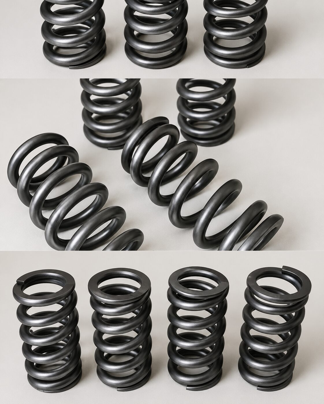 Batch of mining vibration compression coil springs ready for dispatch